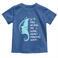 Sexual Assault Awareness Month Toddler T Shirt In April We Wear Teal Ribbon