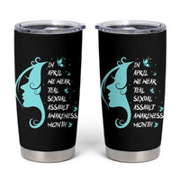 Sexual Assault Awareness Month Tumbler Cup In April We Wear Teal Ribbon