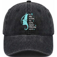 Sexual Assault Awareness Month Washed Cotton Baseball Cap In April We Wear Teal Ribbon