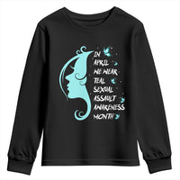 Sexual Assault Awareness Month Youth Sweatshirt In April We Wear Teal Ribbon
