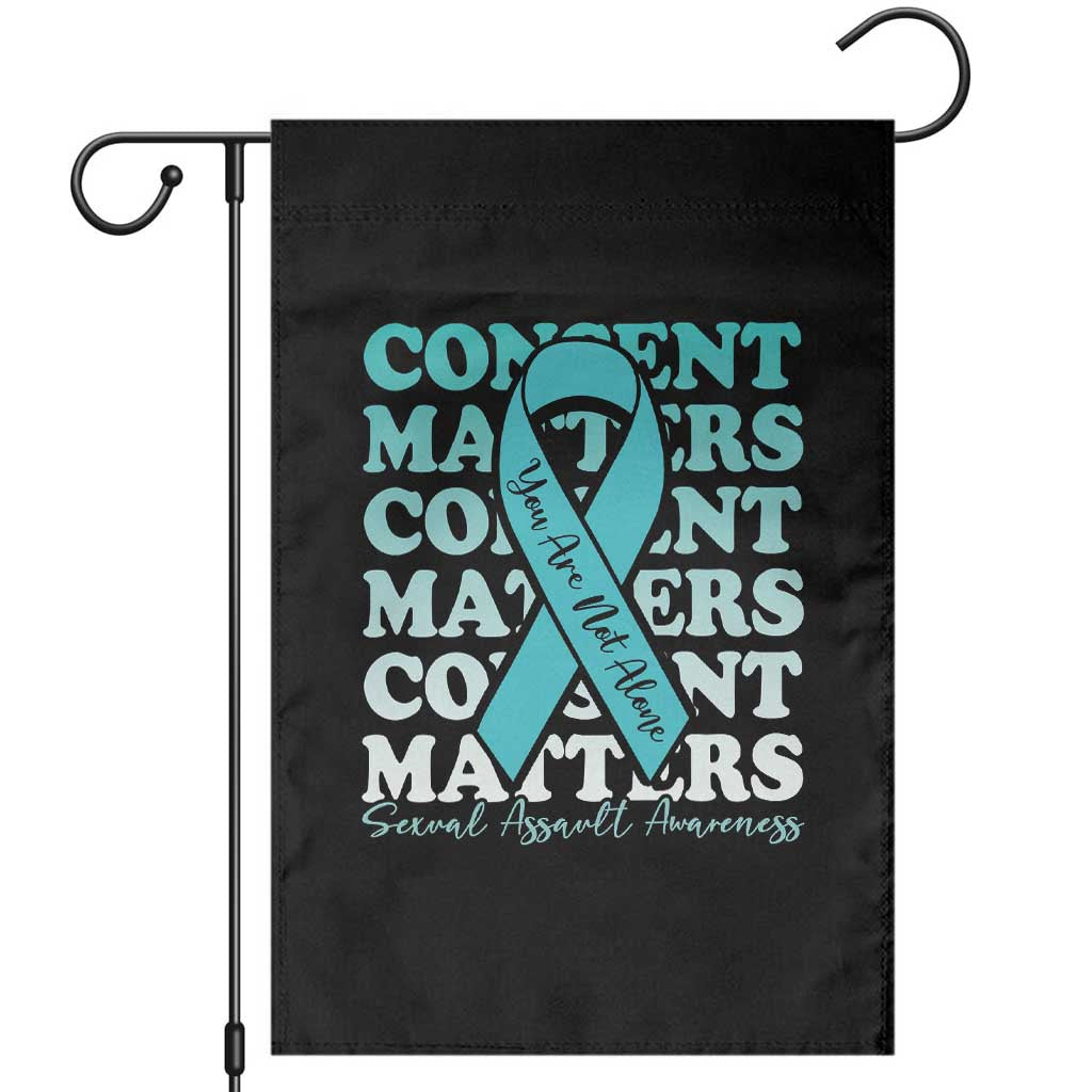 Sexual Assault Awareness Month Garden Flag Teal Ribbon Consent Matters You Are Not Alone