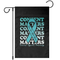 Sexual Assault Awareness Month Garden Flag Teal Ribbon Consent Matters You Are Not Alone