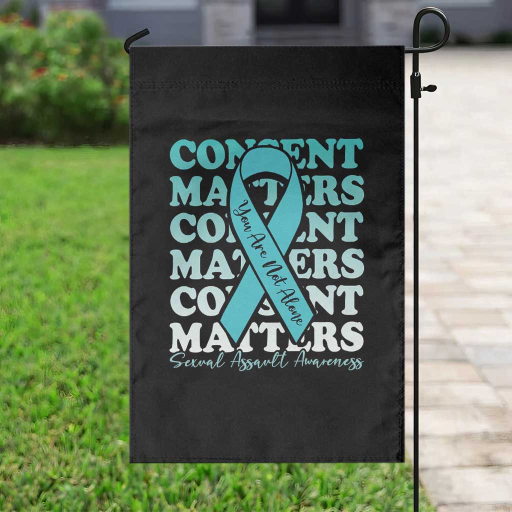 Sexual Assault Awareness Month Garden Flag Teal Ribbon Consent Matters You Are Not Alone