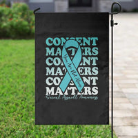 Sexual Assault Awareness Month Garden Flag Teal Ribbon Consent Matters You Are Not Alone