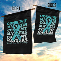 Sexual Assault Awareness Month Garden Flag Teal Ribbon Consent Matters You Are Not Alone