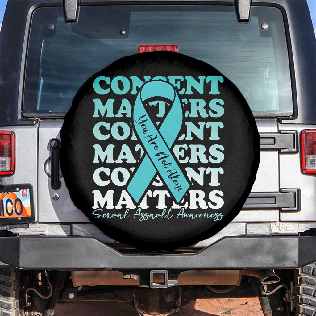 Sexual Assault Awareness Month Spare Tire Cover Teal Ribbon Consent Matters You Are Not Alone