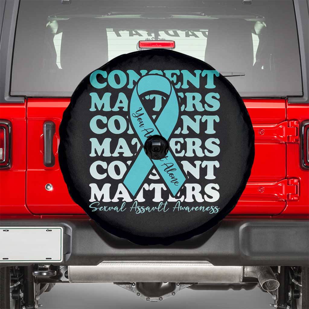 Sexual Assault Awareness Month Spare Tire Cover Teal Ribbon Consent Matters You Are Not Alone