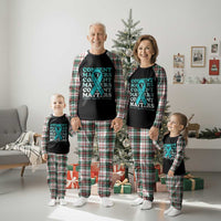 Sexual Assault Awareness Month Plaid Pajama Set Teal Ribbon Consent Matters You Are Not Alone