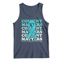 Sexual Assault Awareness Month Tank Top Teal Ribbon Consent Matters You Are Not Alone