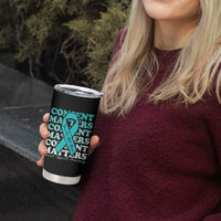 Sexual Assault Awareness Month Tumbler Cup Teal Ribbon Consent Matters You Are Not Alone