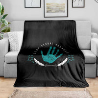 Stop Sexual Assault Awareness Survivor Throw Blanket