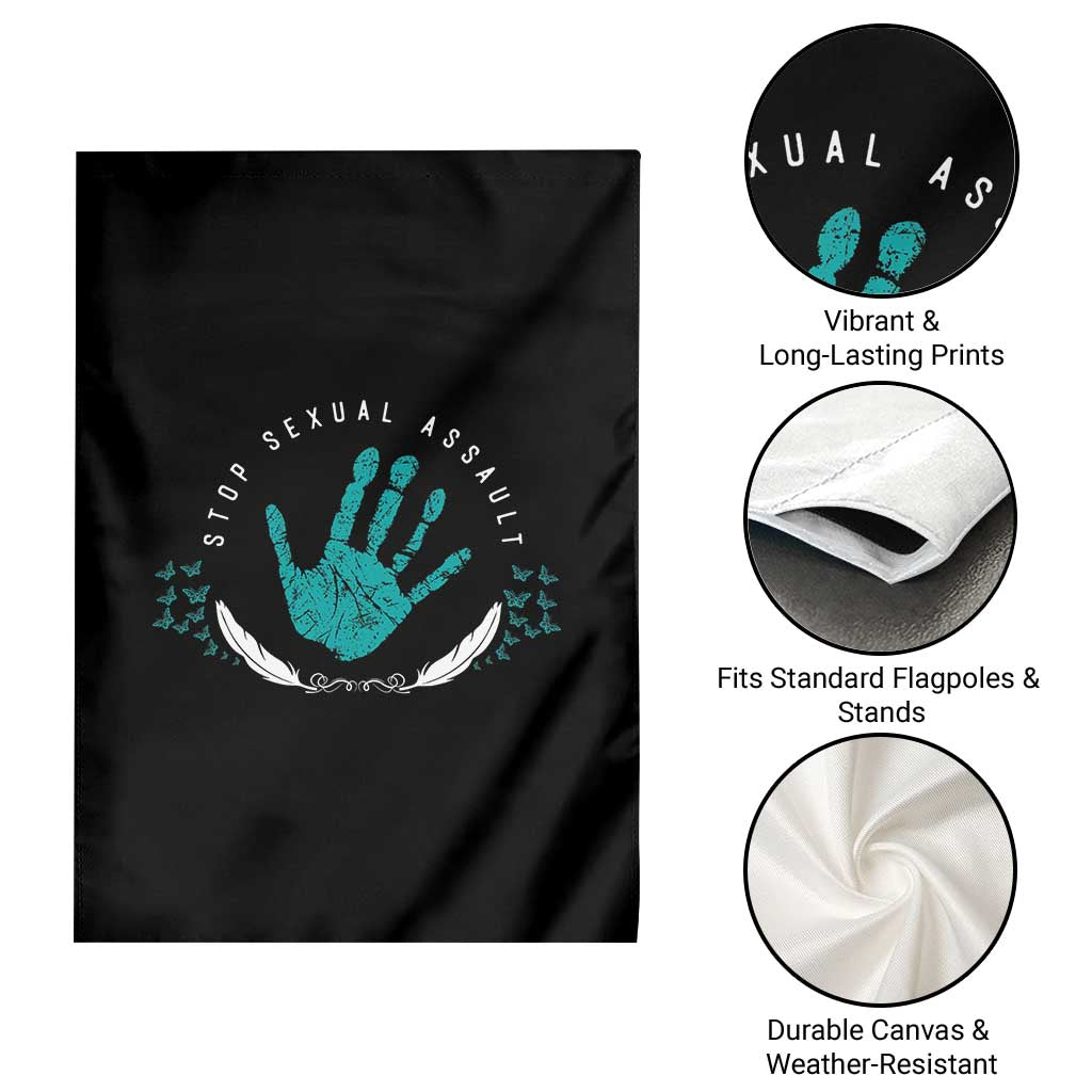 Stop Sexual Assault Awareness Survivor Garden Flag