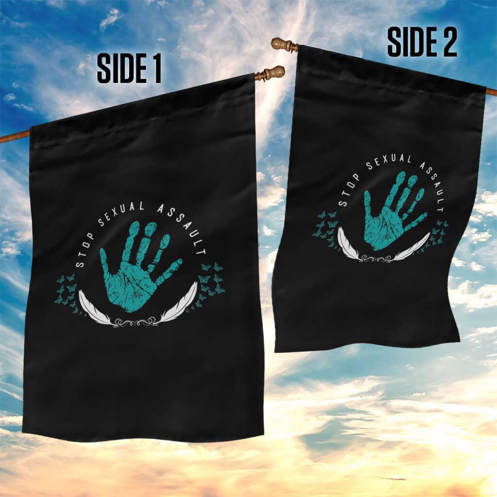 Stop Sexual Assault Awareness Survivor Garden Flag
