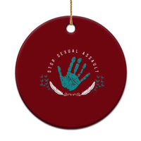 Stop Sexual Assault Awareness Survivor Ceramic Ornament