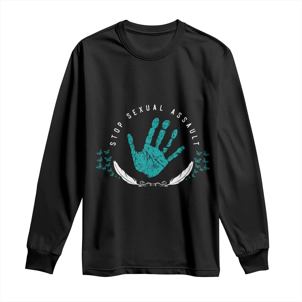 Stop Sexual Assault Awareness Survivor Long Sleeve Shirt