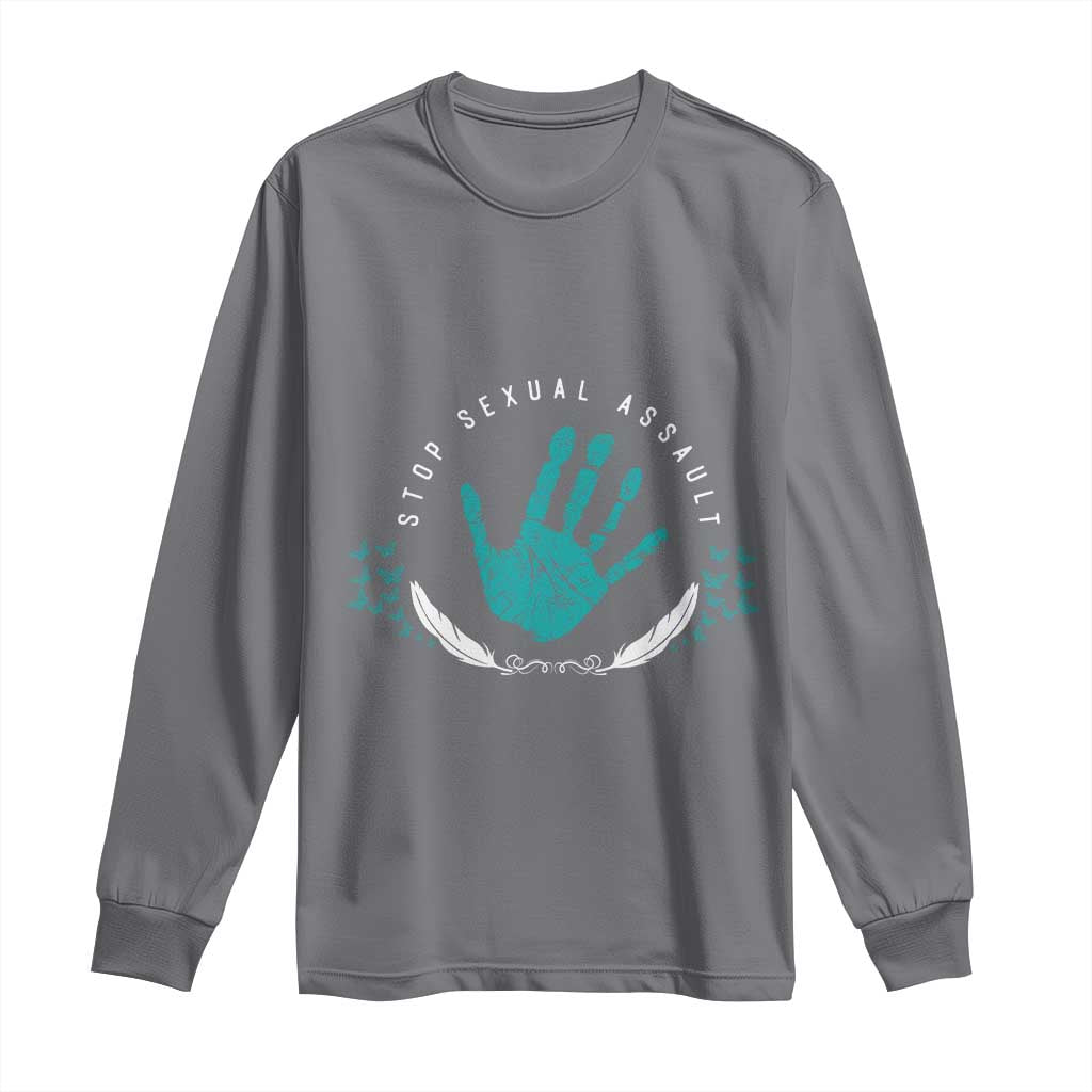 Stop Sexual Assault Awareness Survivor Long Sleeve Shirt
