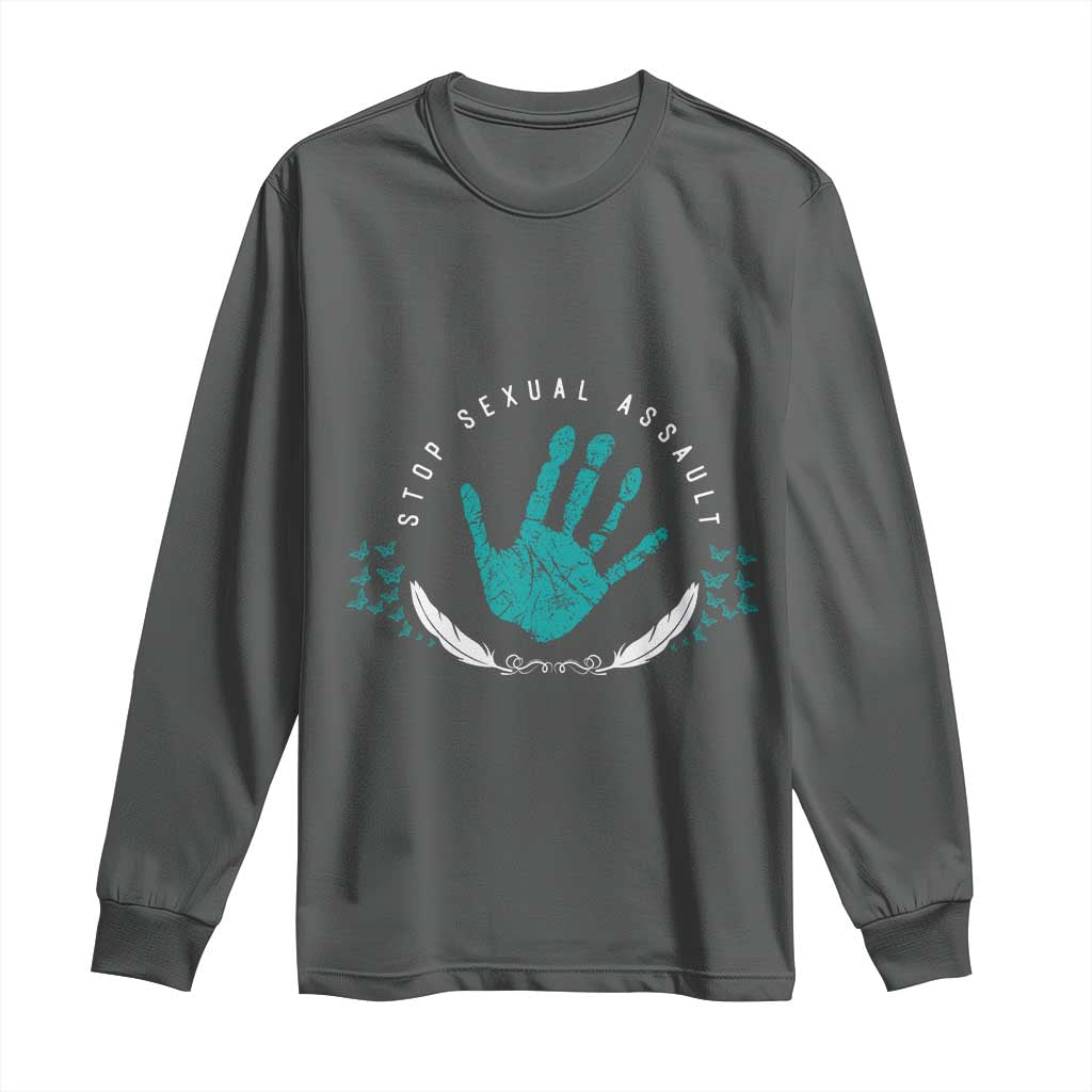 Stop Sexual Assault Awareness Survivor Long Sleeve Shirt