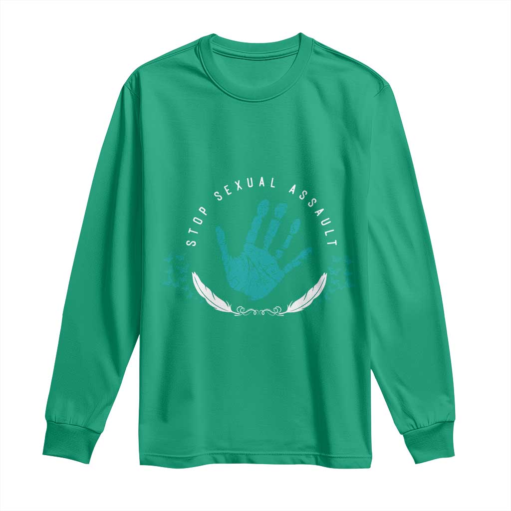 Stop Sexual Assault Awareness Survivor Long Sleeve Shirt