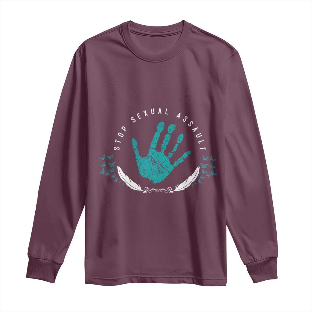 Stop Sexual Assault Awareness Survivor Long Sleeve Shirt