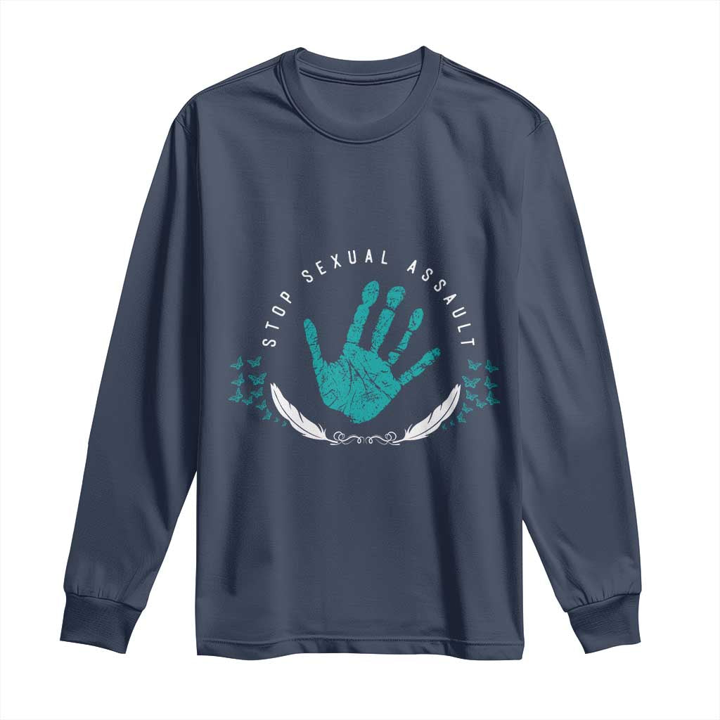 Stop Sexual Assault Awareness Survivor Long Sleeve Shirt