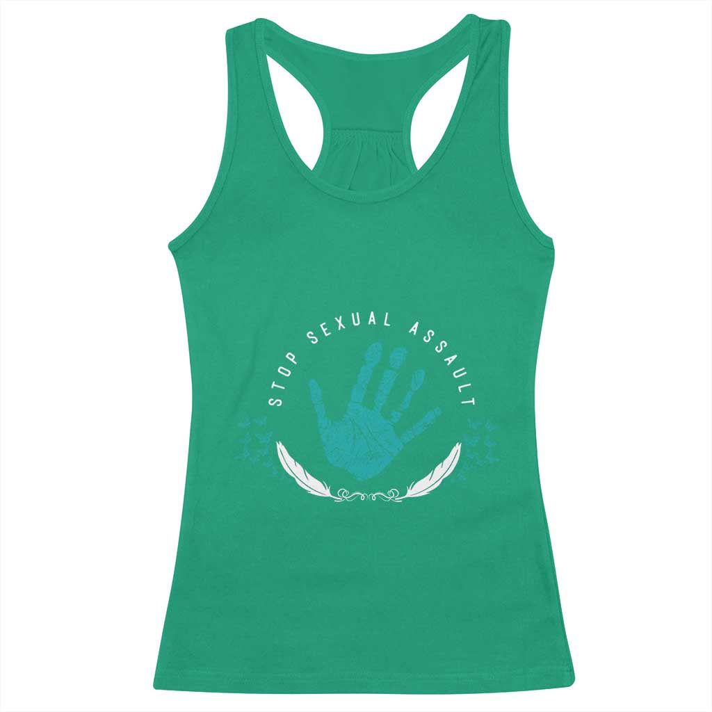 Stop Sexual Assault Awareness Survivor Racerback Tank Top