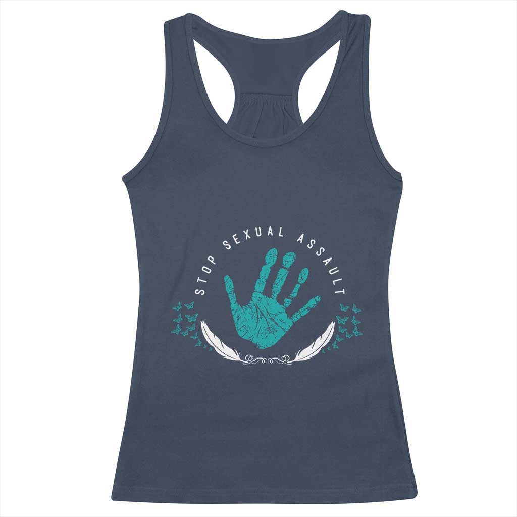 Stop Sexual Assault Awareness Survivor Racerback Tank Top