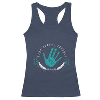Stop Sexual Assault Awareness Survivor Racerback Tank Top