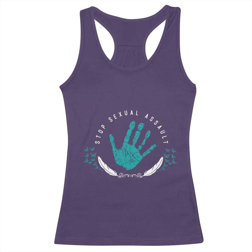 Stop Sexual Assault Awareness Survivor Racerback Tank Top