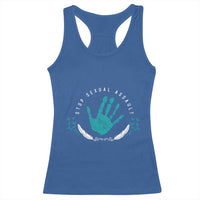 Stop Sexual Assault Awareness Survivor Racerback Tank Top