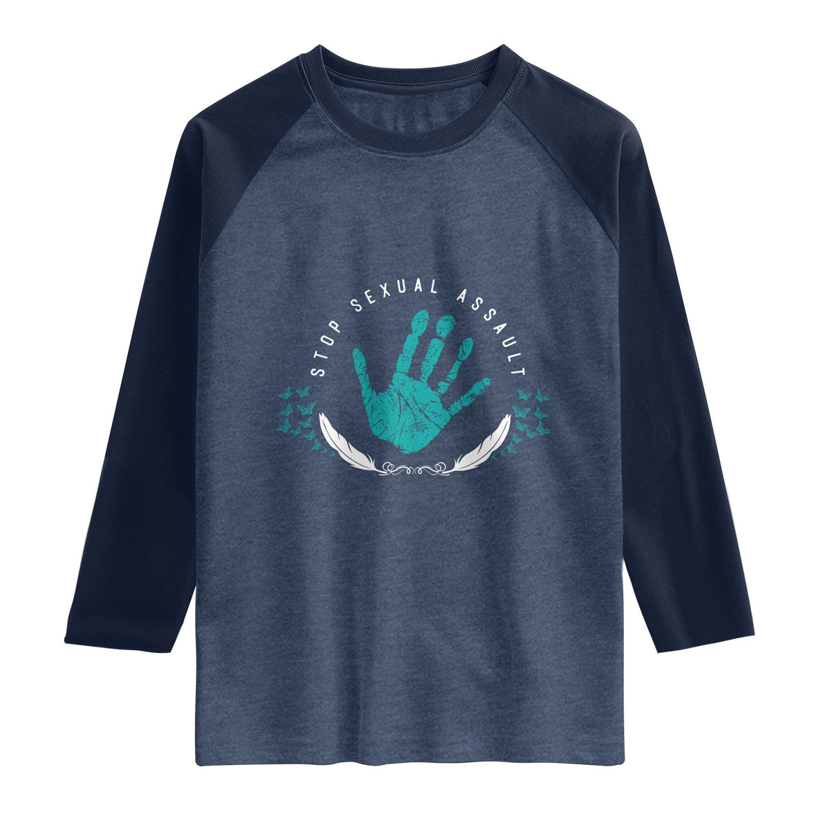 Stop Sexual Assault Awareness Survivor Raglan Shirt