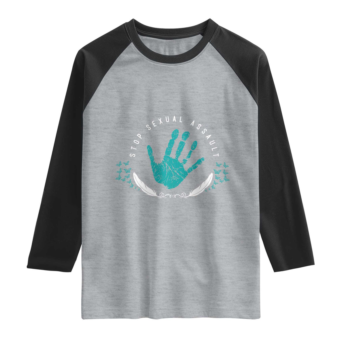 Stop Sexual Assault Awareness Survivor Raglan Shirt