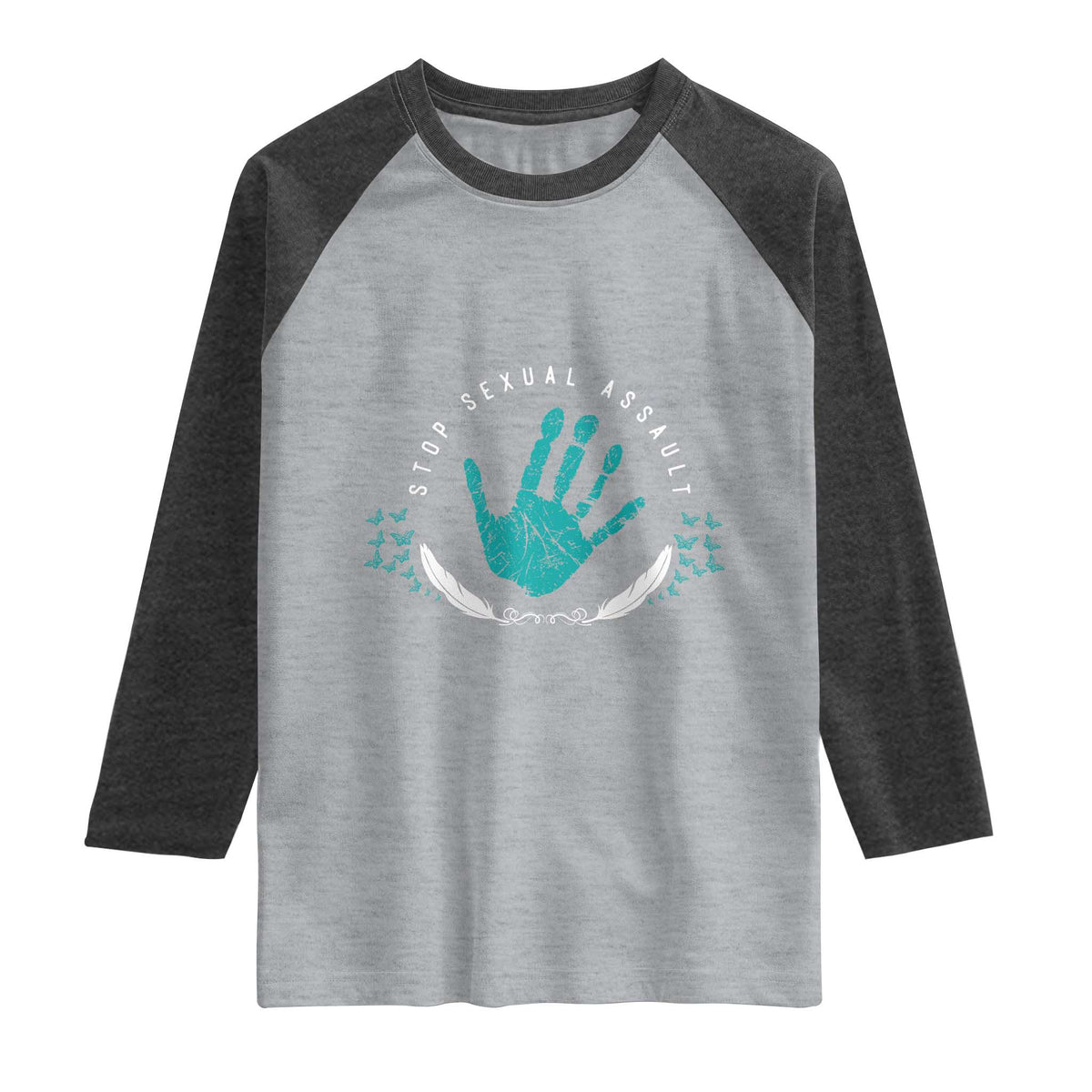 Stop Sexual Assault Awareness Survivor Raglan Shirt