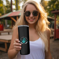 Stop Sexual Assault Awareness Survivor Skinny Tumbler