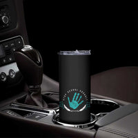 Stop Sexual Assault Awareness Survivor Skinny Tumbler