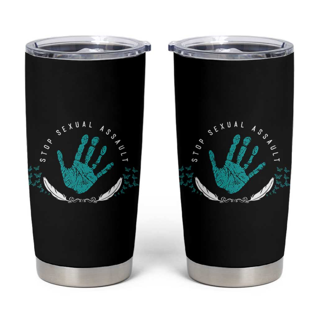 Stop Sexual Assault Awareness Survivor Tumbler Cup