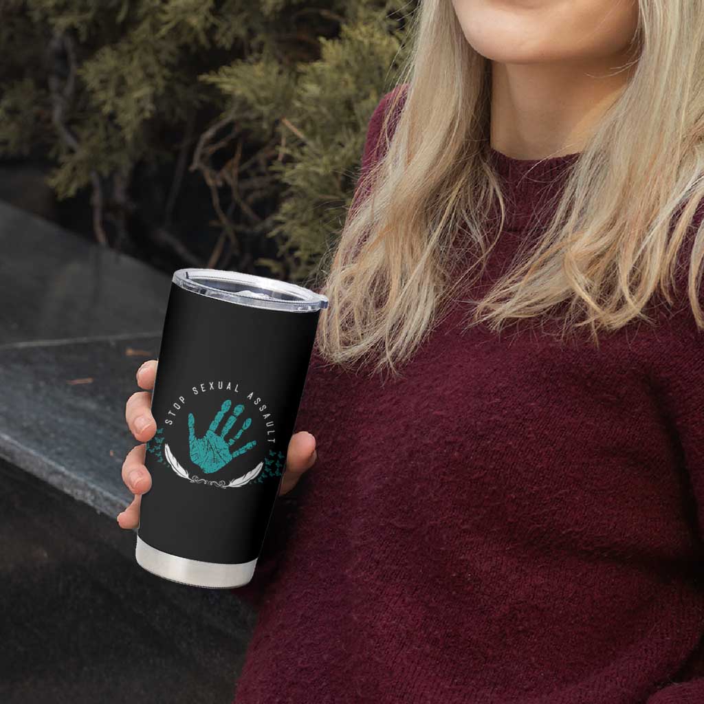 Stop Sexual Assault Awareness Survivor Tumbler Cup