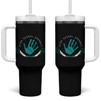 Stop Sexual Assault Awareness Survivor Tumbler With Handle