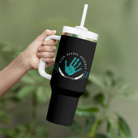 Stop Sexual Assault Awareness Survivor Tumbler With Handle