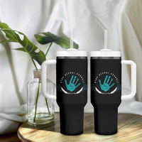 Stop Sexual Assault Awareness Survivor Tumbler With Handle