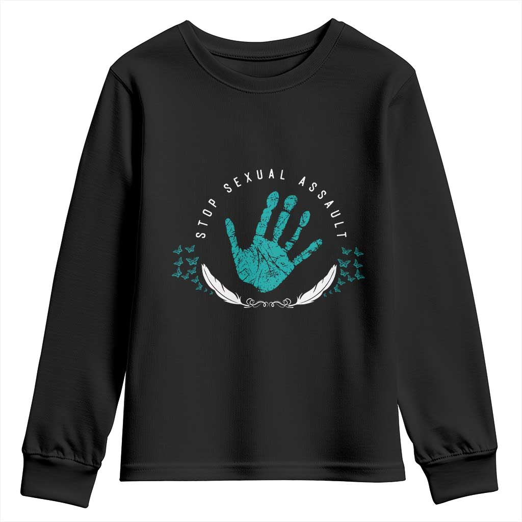 Stop Sexual Assault Awareness Survivor Youth Sweatshirt