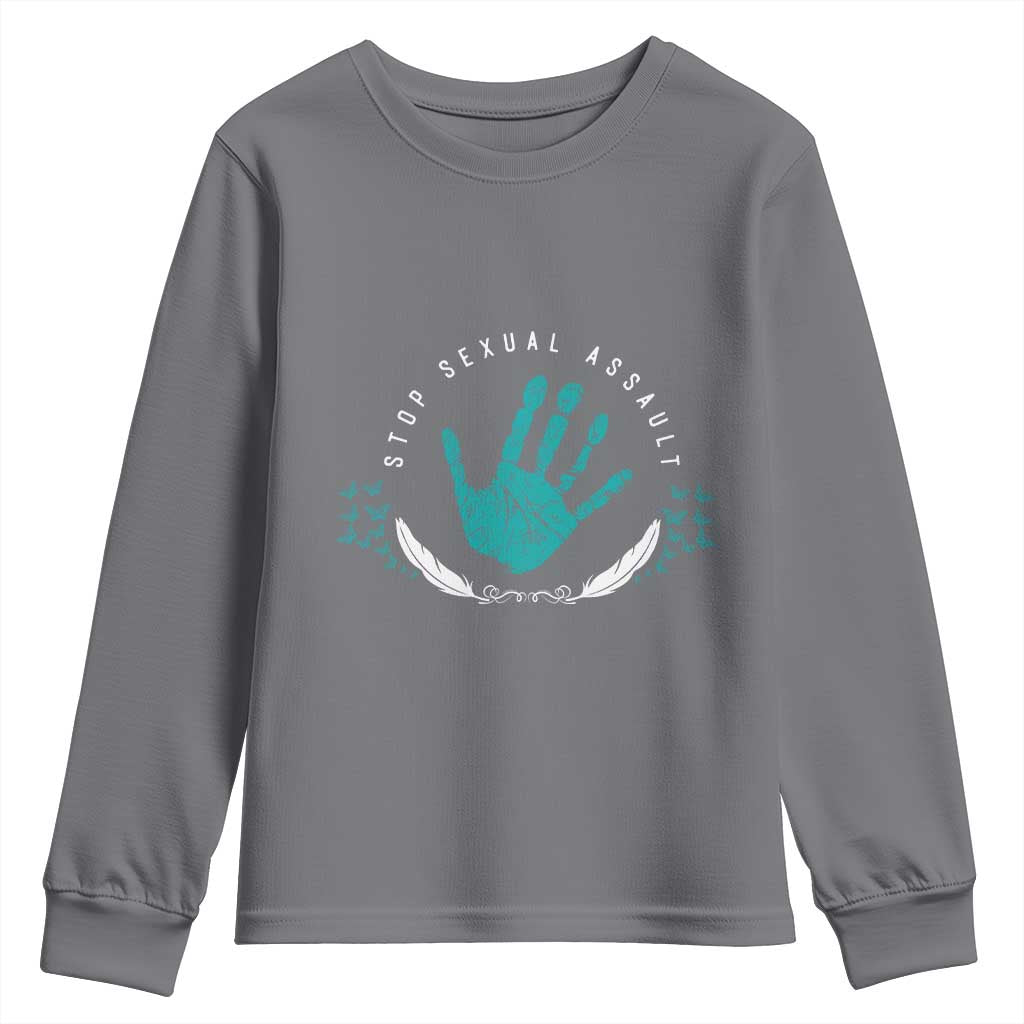 Stop Sexual Assault Awareness Survivor Youth Sweatshirt