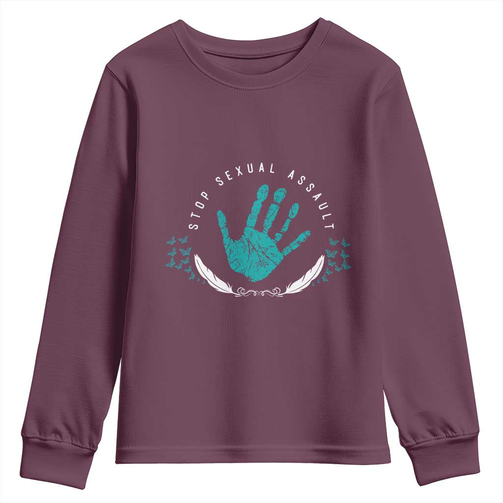 Stop Sexual Assault Awareness Survivor Youth Sweatshirt
