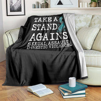Sexual Assault Awareness Month Throw Blanket Stand Against Sexual Assault & Domestic Violence