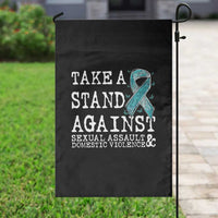 Sexual Assault Awareness Month Garden Flag Stand Against Sexual Assault & Domestic Violence