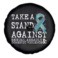 Sexual Assault Awareness Month Spare Tire Cover Stand Against Sexual Assault & Domestic Violence