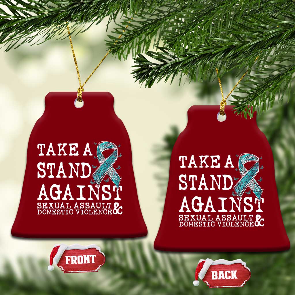 Sexual Assault Awareness Month Ceramic Ornament Stand Against Sexual Assault & Domestic Violence
