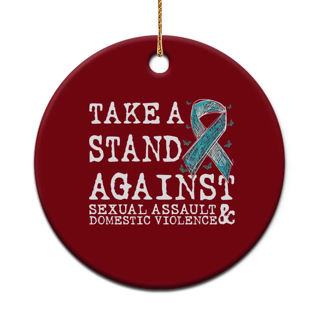 Sexual Assault Awareness Month Ceramic Ornament Stand Against Sexual Assault & Domestic Violence
