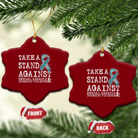 Sexual Assault Awareness Month Ceramic Ornament Stand Against Sexual Assault & Domestic Violence