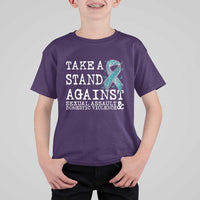 Sexual Assault Awareness Month T Shirt For Kid Stand Against Sexual Assault & Domestic Violence