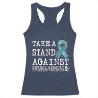 Sexual Assault Awareness Month Racerback Tank Top Stand Against Sexual Assault & Domestic Violence